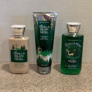 Bath and Body Works Vanilla Bean Noel set of 3 NEW